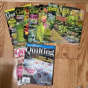 6 Garden & Plants Magazine & 2 Quilting magazines